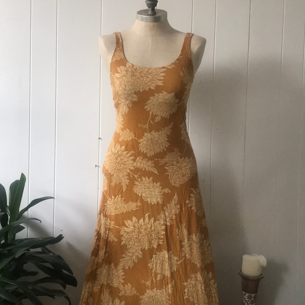 LAST CHANCE! Novella Goyale gold dahlia maxi dress